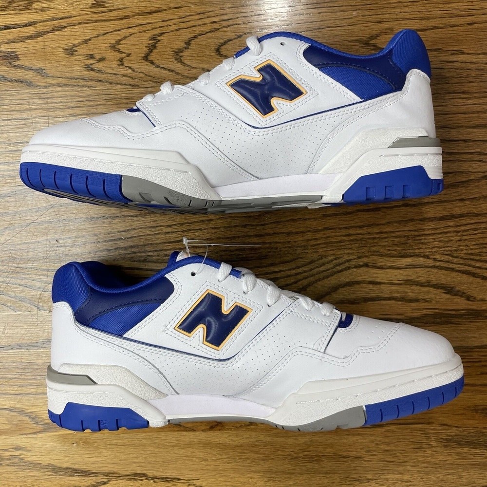 New Balance 550 Lakers White Blue Gold Men's Size 12 13 Leather Shoes Brand New - Picture 3 of 8